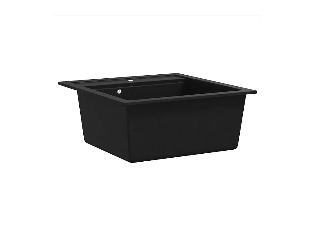 Schwarzes Einzelbecken-Spülbecken aus Granit