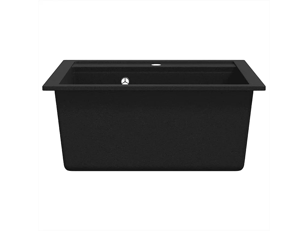 Évier de cuisine en granit Bac unique Noir