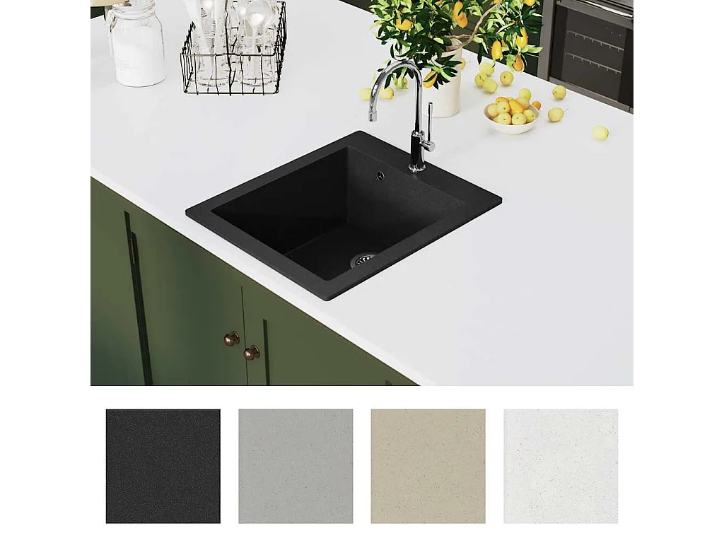 Lavello da cucina in granito nero