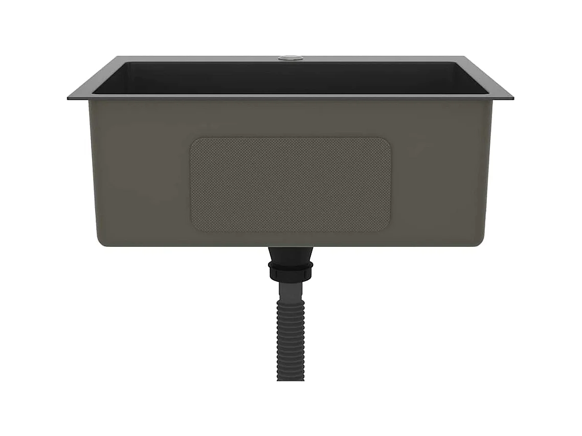 Handgefertigte schwarze Küchenspüle aus Edelstahl