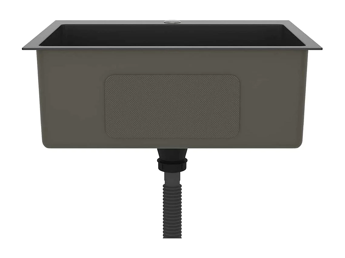 Lavello da cucina in acciaio inossidabile nero fatto a mano