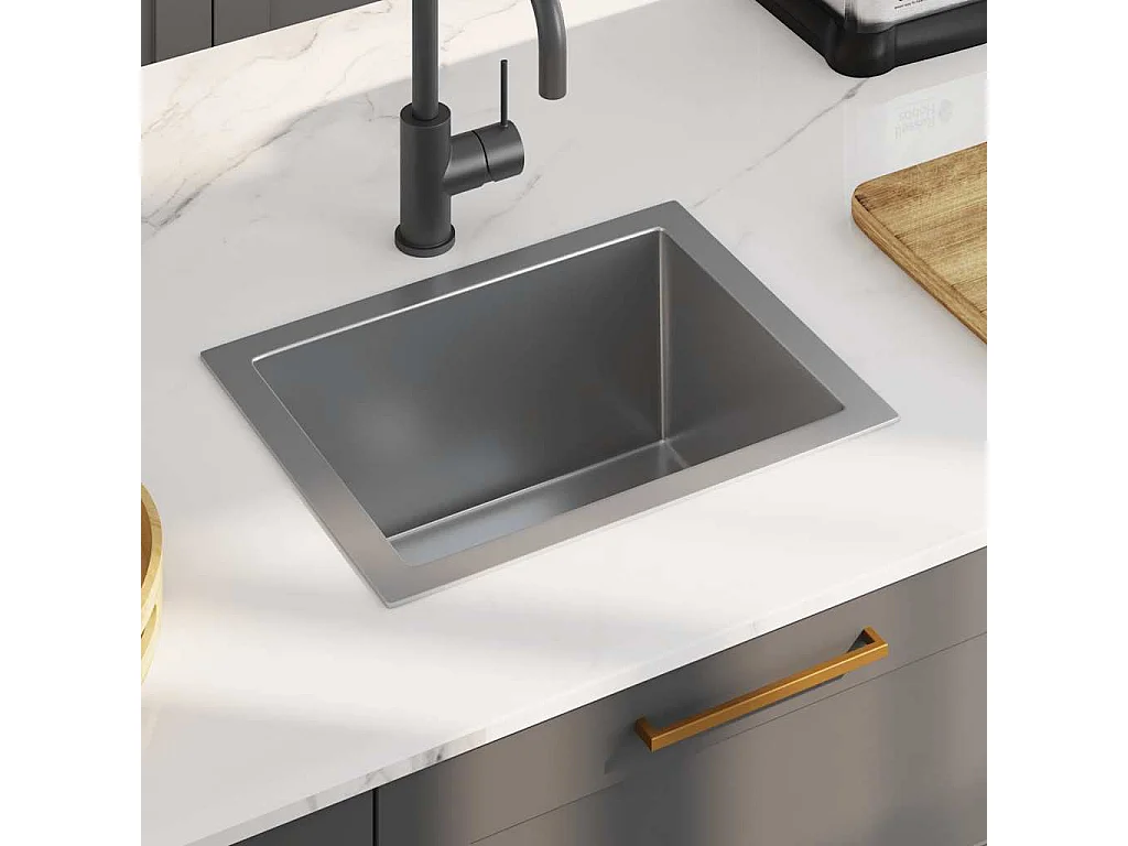 Handgemaakte keukengootsteen roestvrij staal