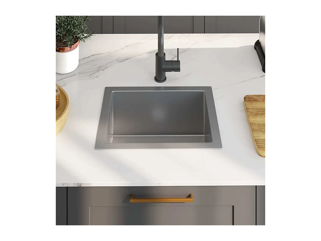 Handgemaakte keukengootsteen roestvrij staal