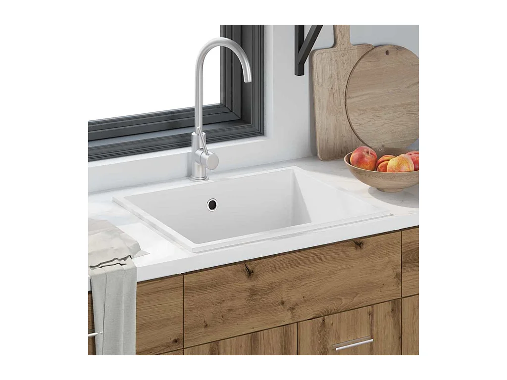 Évier de cuisine Blanc 54 x 44 x 20 cm Granite