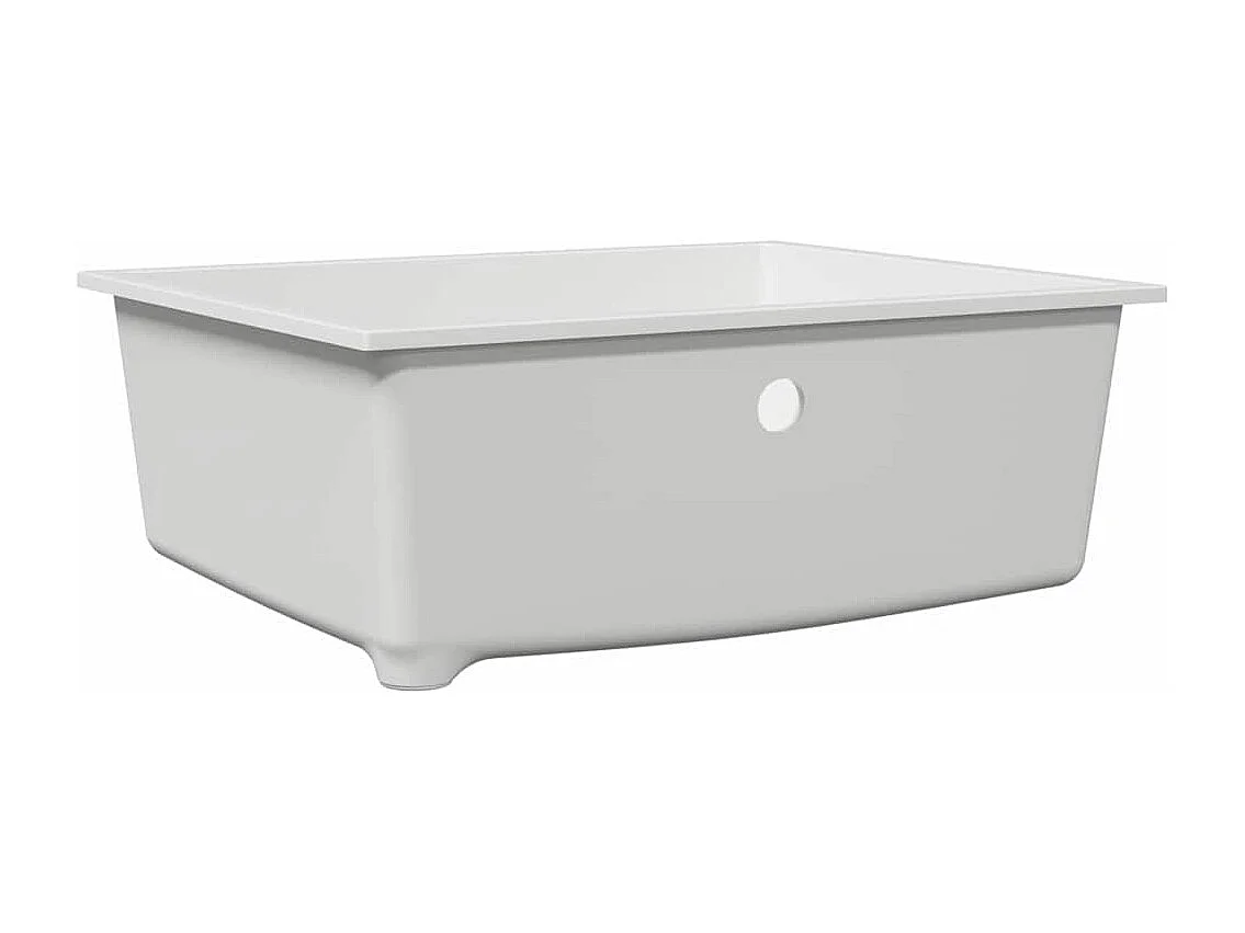 Witte keukenspoelbak 54 x 44 x 20 cm Graniet