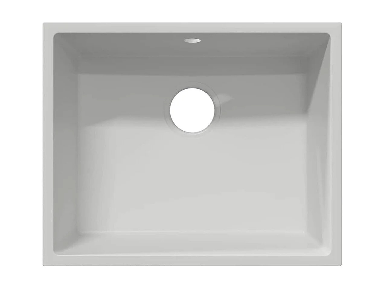 Witte keukenspoelbak 54 x 44 x 20 cm Graniet