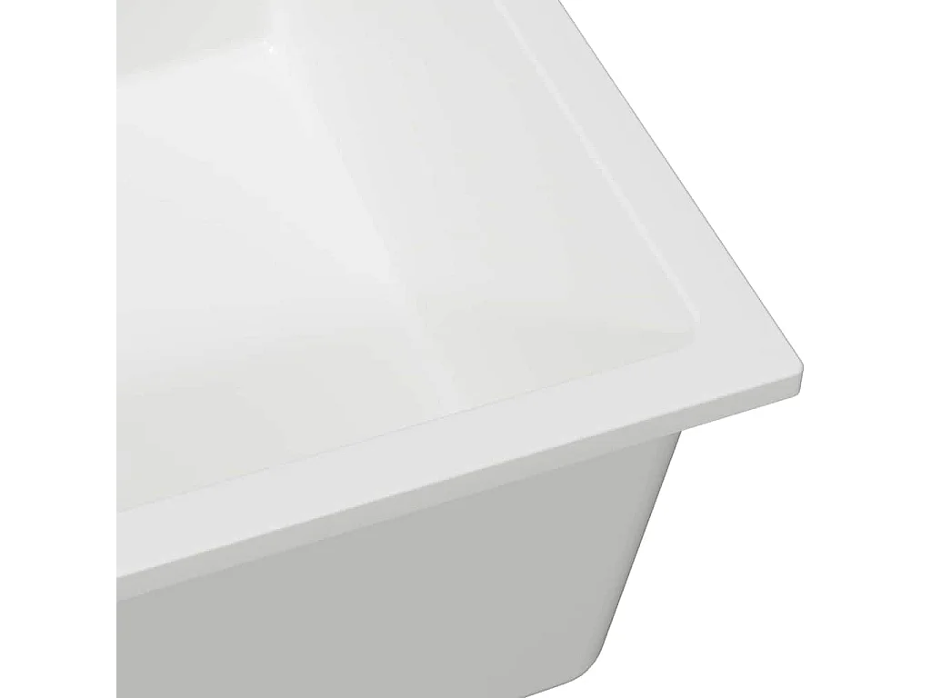 Witte keukenspoelbak 54 x 44 x 20 cm Graniet