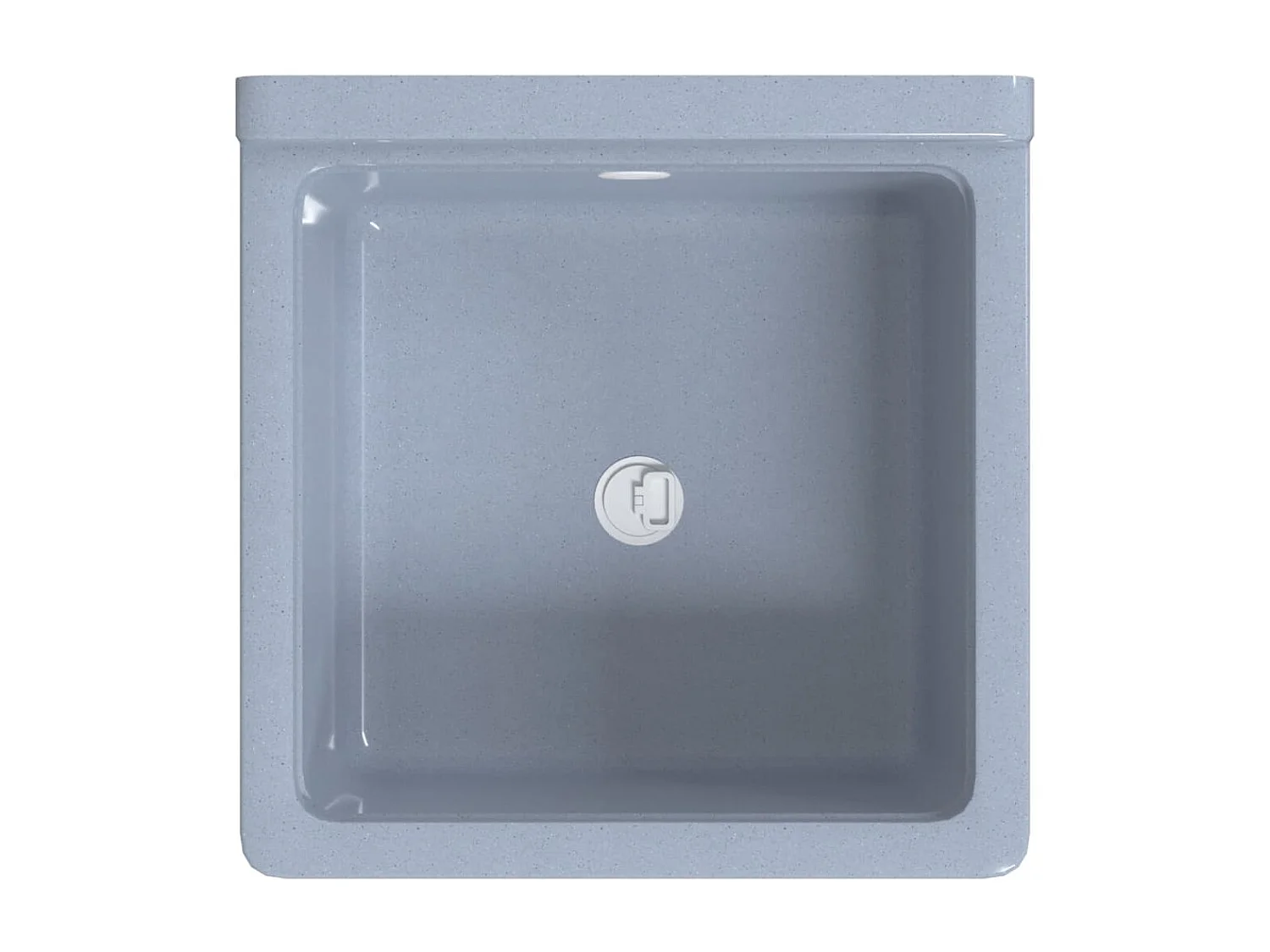 Lavabo de pared, gris, 40x40x24 cm, resina