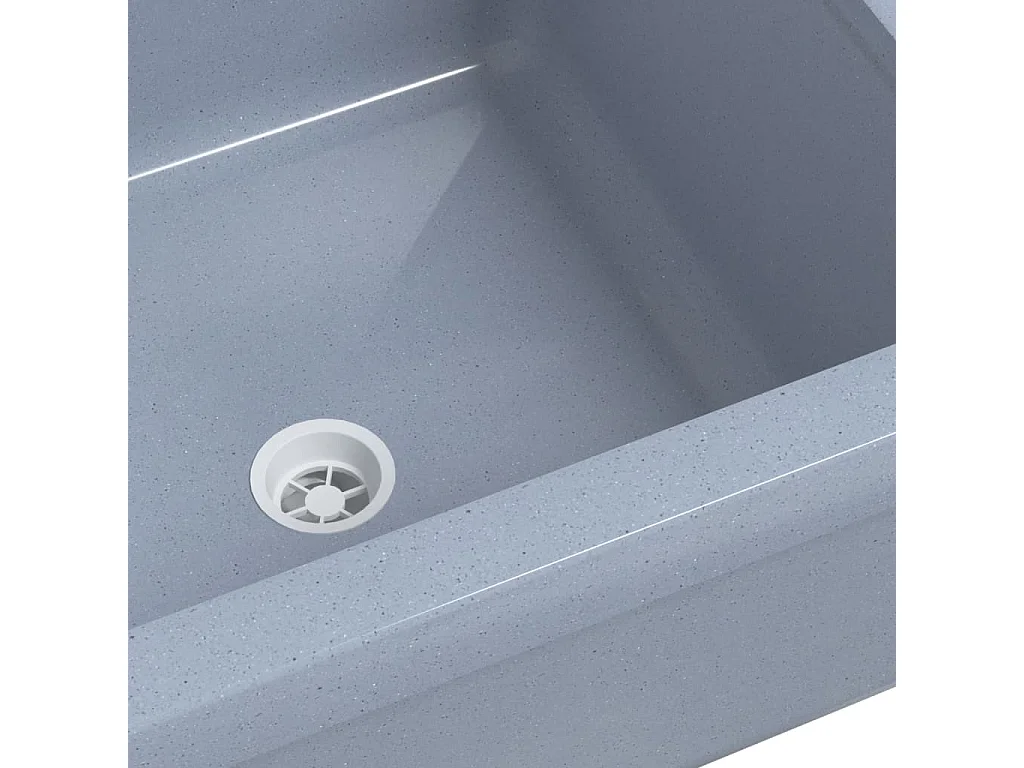 Lavabo de pared, gris, 40x40x24 cm, resina