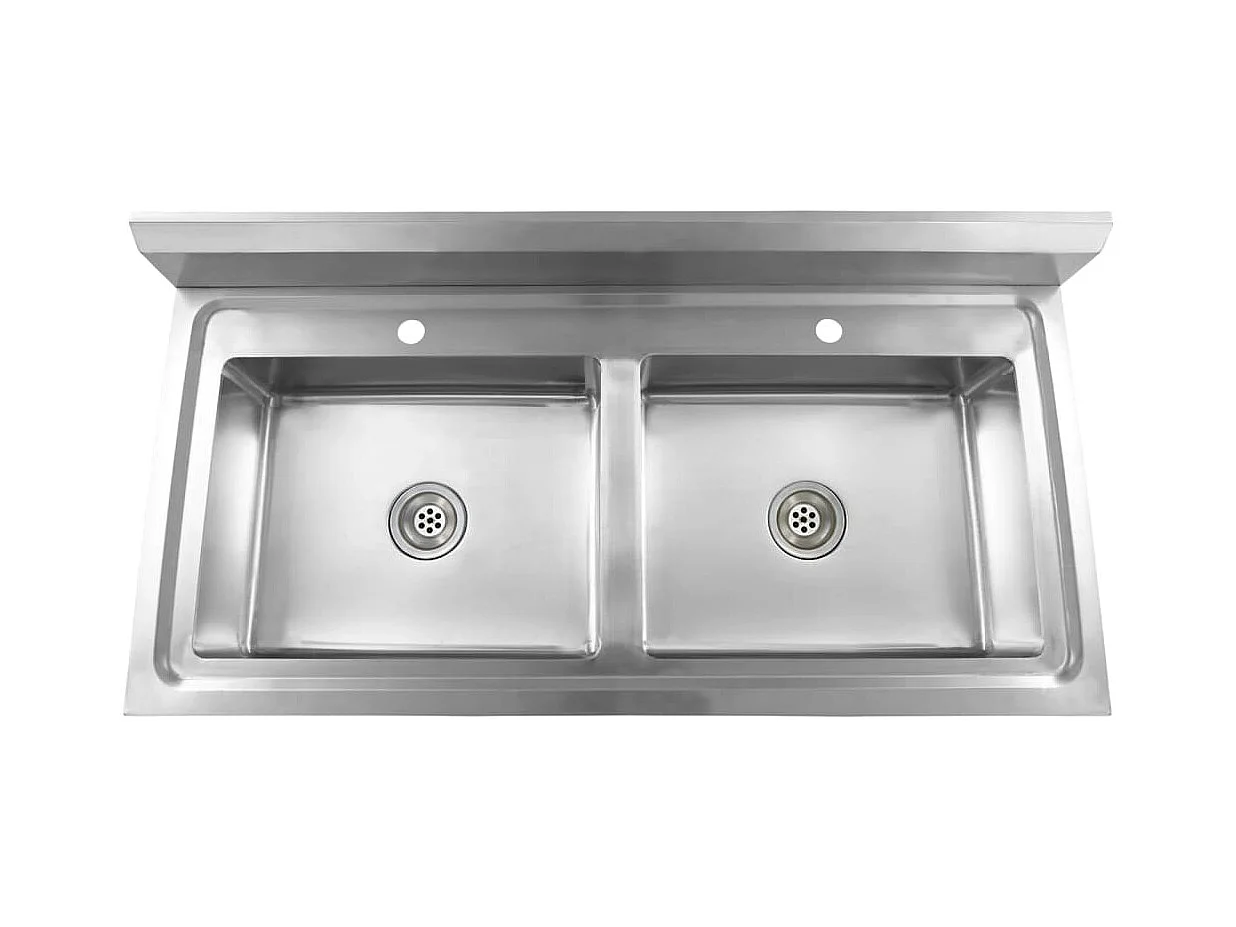 Évier de cuisine à lavabo double Acier inoxydable