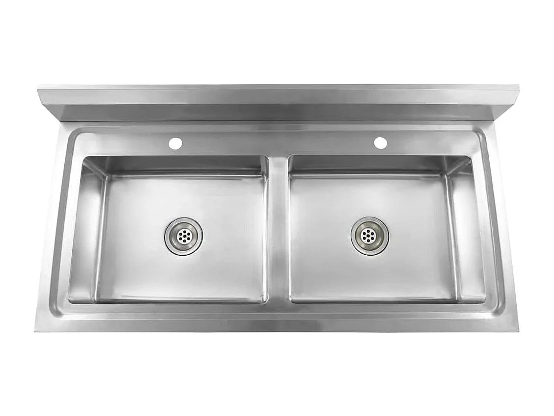 Évier de cuisine à lavabo double Acier inoxydable