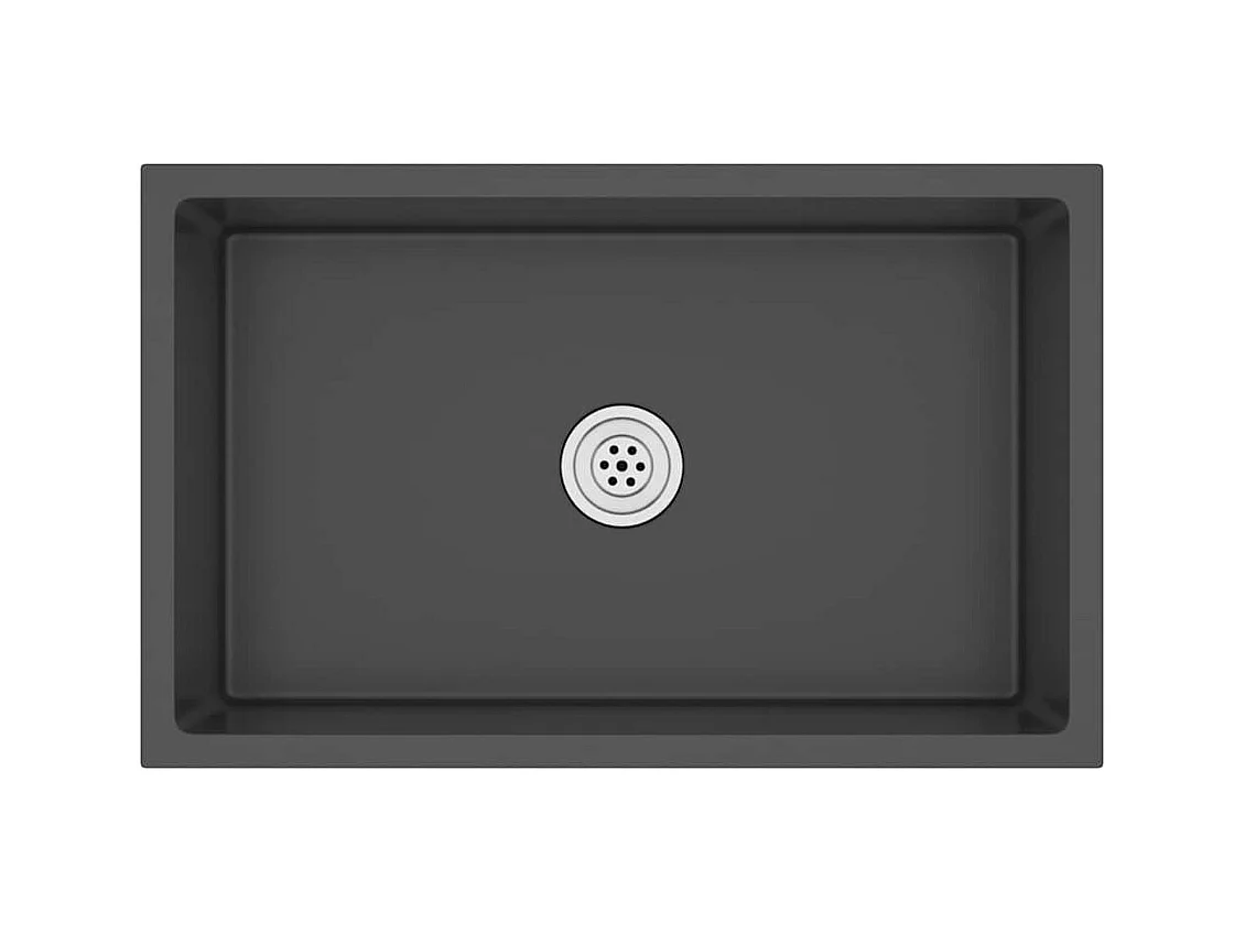 Handgefertigte schwarze Küchenspüle aus Edelstahl
