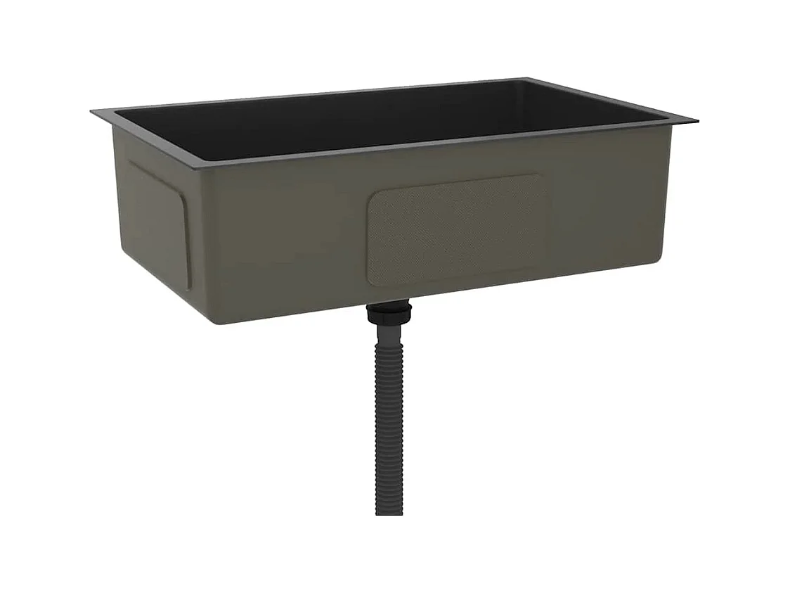 Handgefertigte schwarze Küchenspüle aus Edelstahl