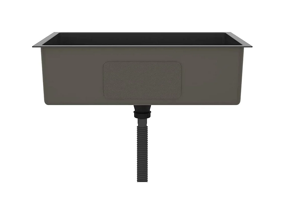 Handgefertigte schwarze Küchenspüle aus Edelstahl