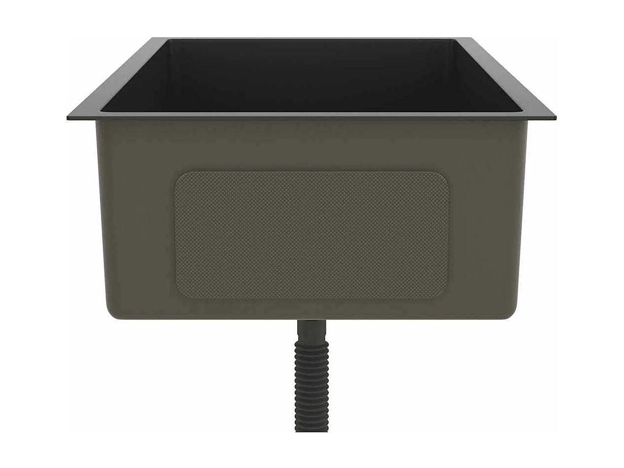 Handgefertigte schwarze Küchenspüle aus Edelstahl