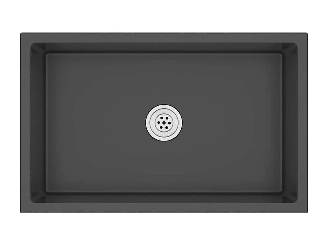 Évier de cuisine fait main Noir Acier inoxydable