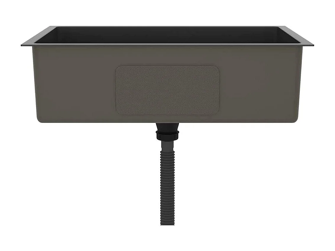 Évier de cuisine fait main Noir Acier inoxydable