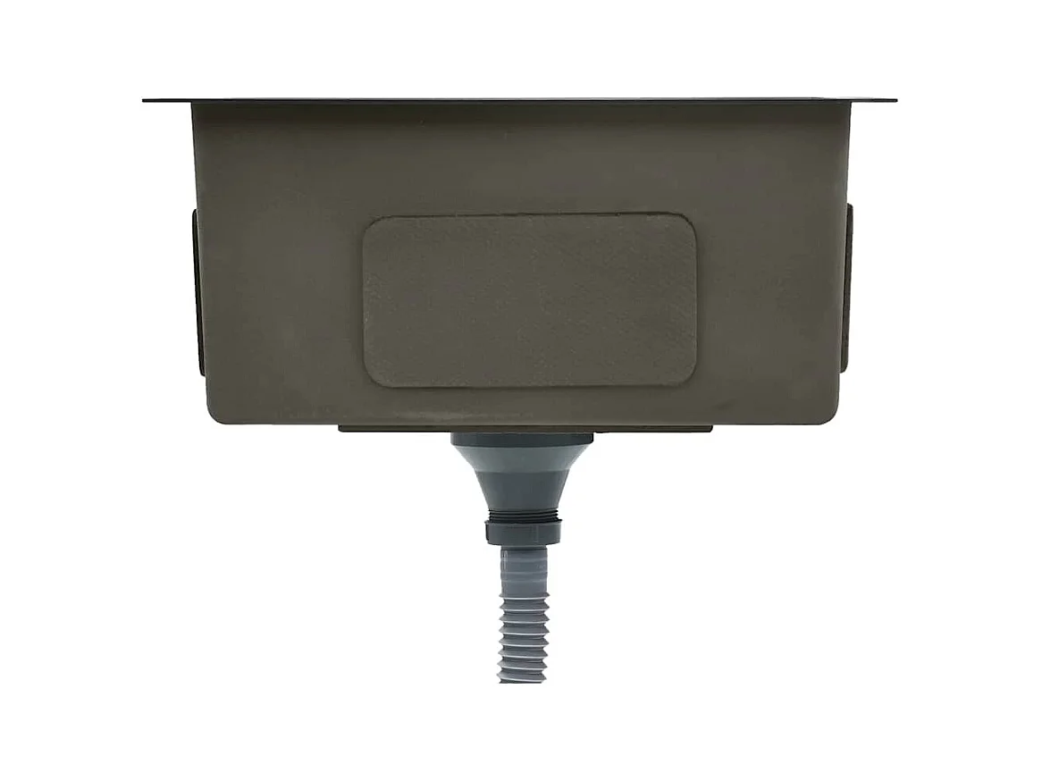 Handgefertigte Küchenspüle aus schwarzem Edelstahl