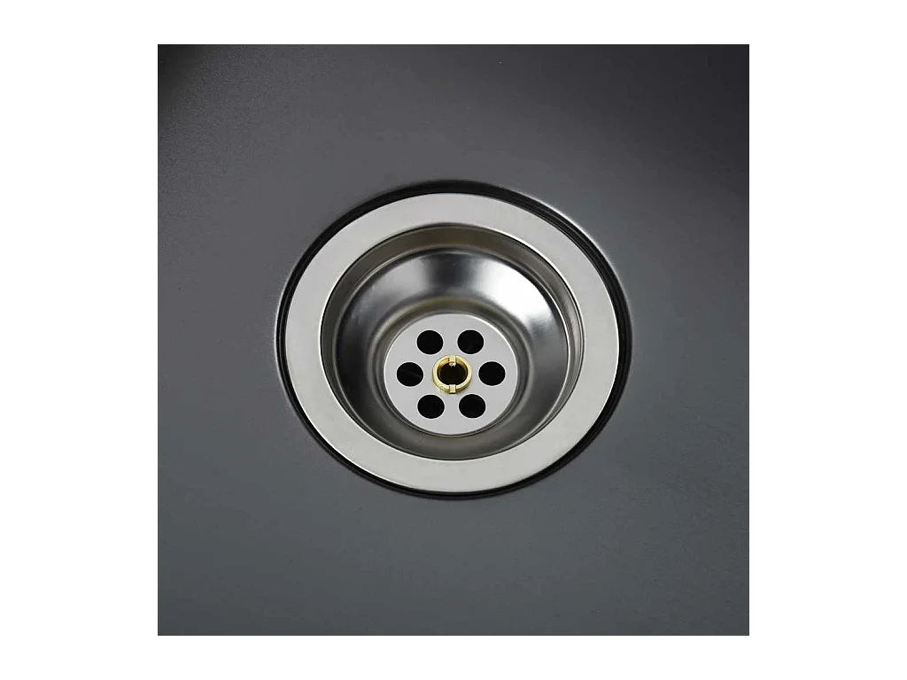 Handgefertigte Küchenspüle aus schwarzem Edelstahl