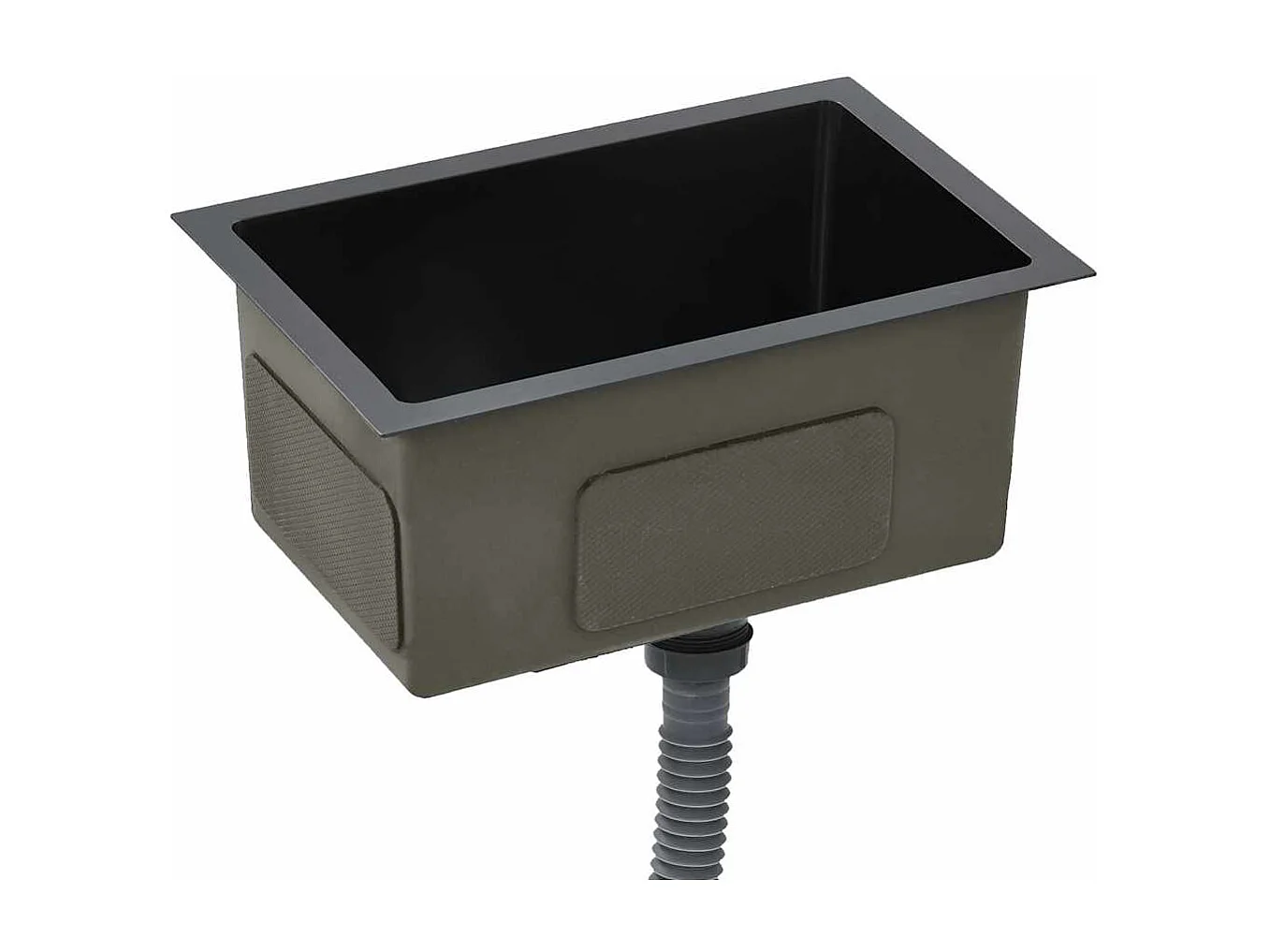 Évier de cuisine fait à la main Noir Acier inoxydable