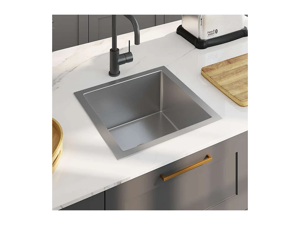 Handgemaakte keukengootsteen roestvrij staal