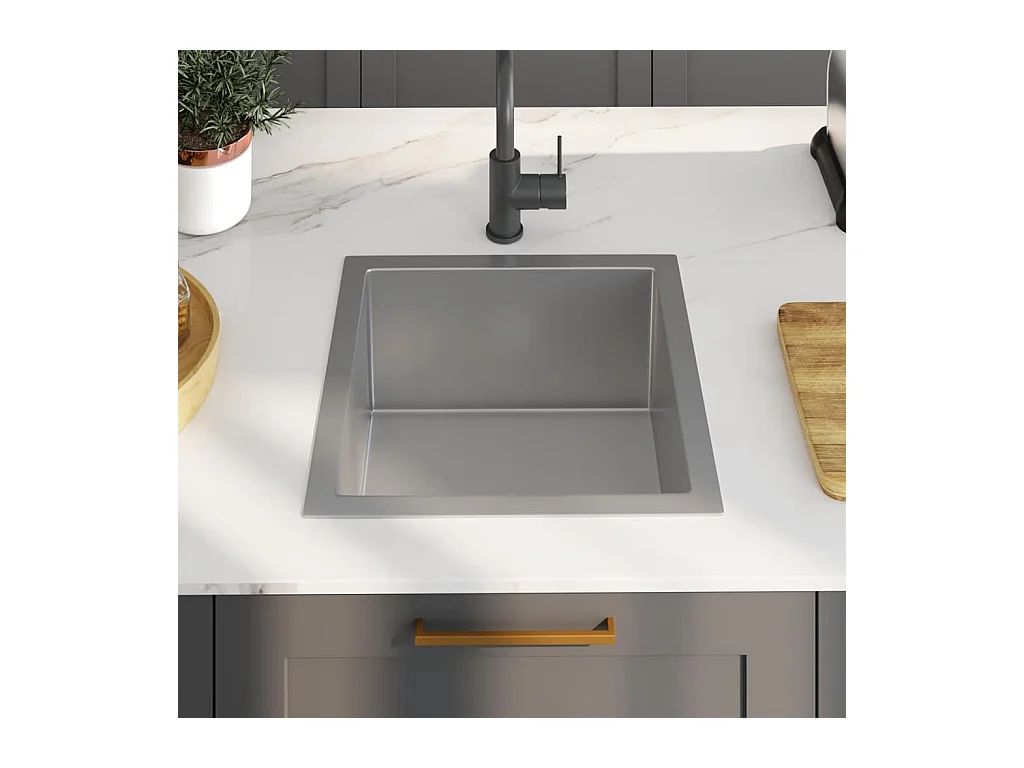 Handgemaakte keukengootsteen roestvrij staal