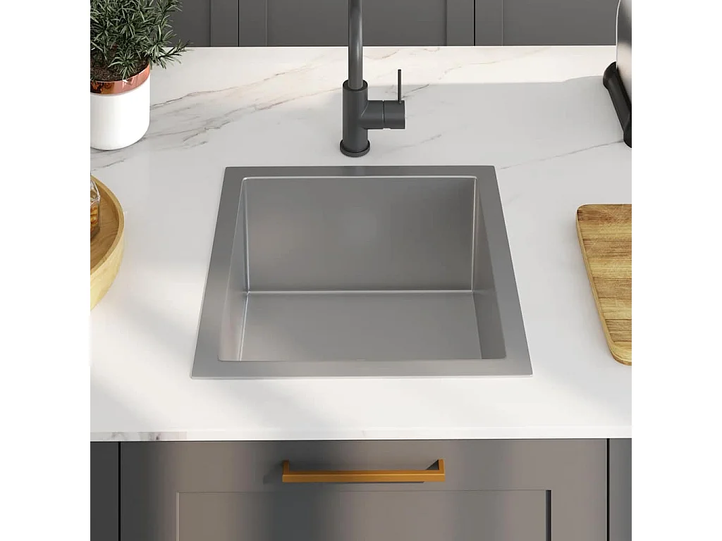 Évier de cuisine fait à la main Acier inoxydable