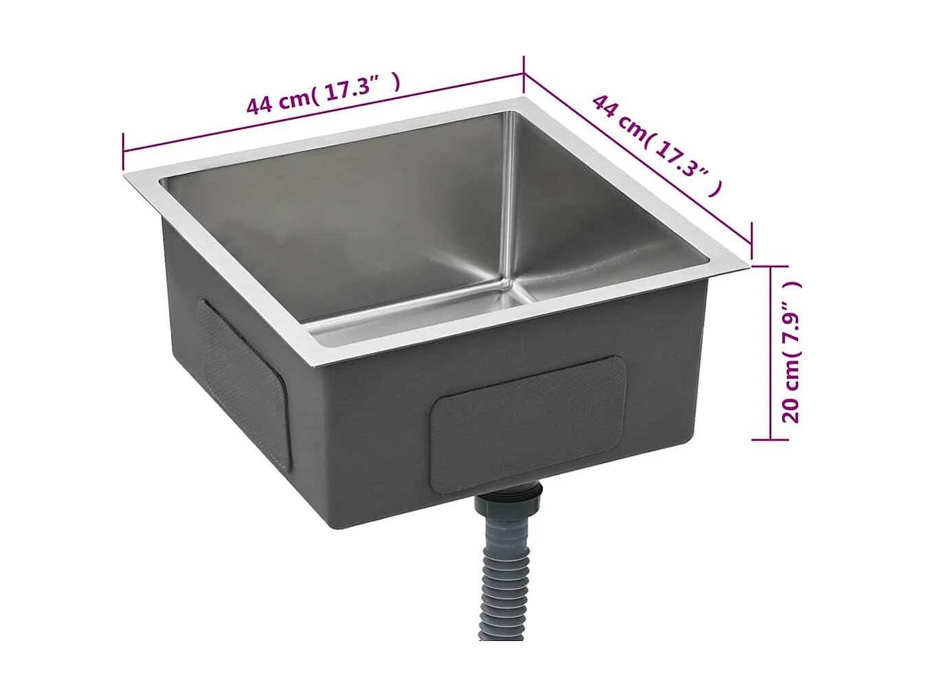 Évier de cuisine fait à la main Acier inoxydable