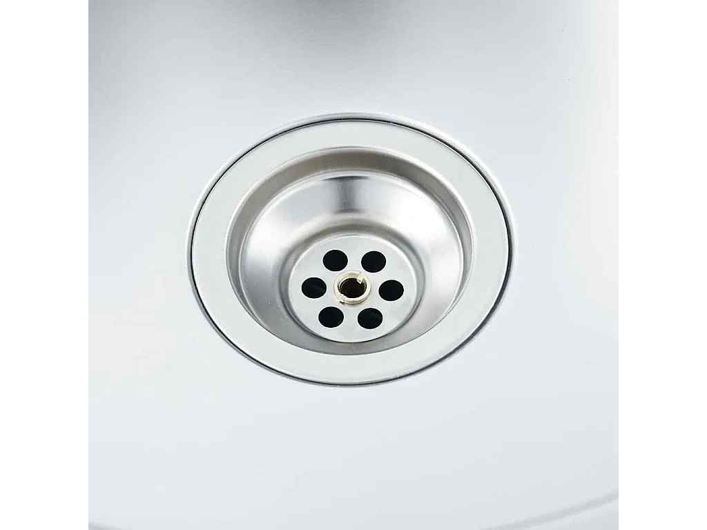 Jeu d'évier de cuisine et égouttoir argenté 800x600x155 mm inox