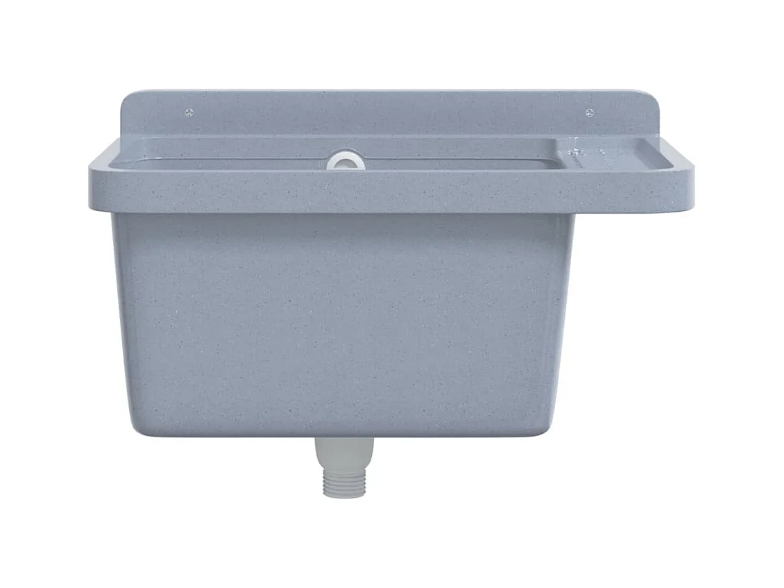 Lavabo pour montage murale gris 50x35x24 cm résine