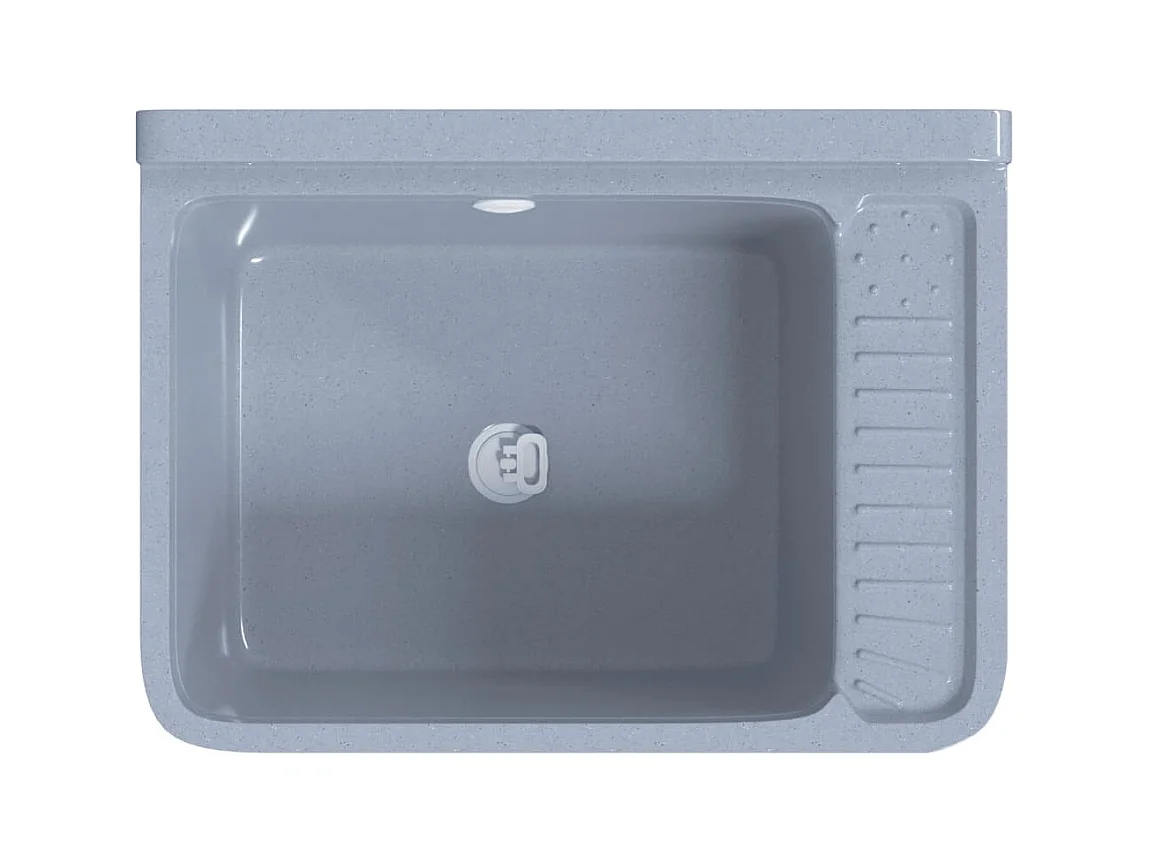 Lavabo pour montage murale gris 50x35x24 cm résine