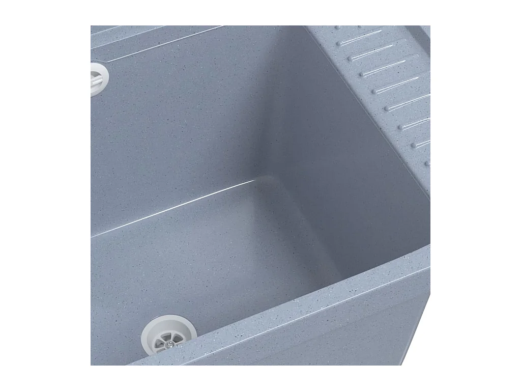 Lavabo pour montage murale gris 50x35x24 cm résine