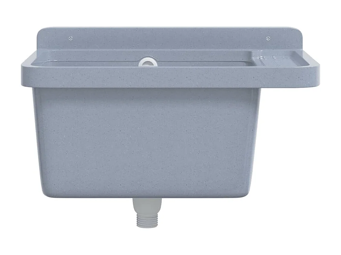 Lavabo pour montage murale gris 50x35x24 cm résine