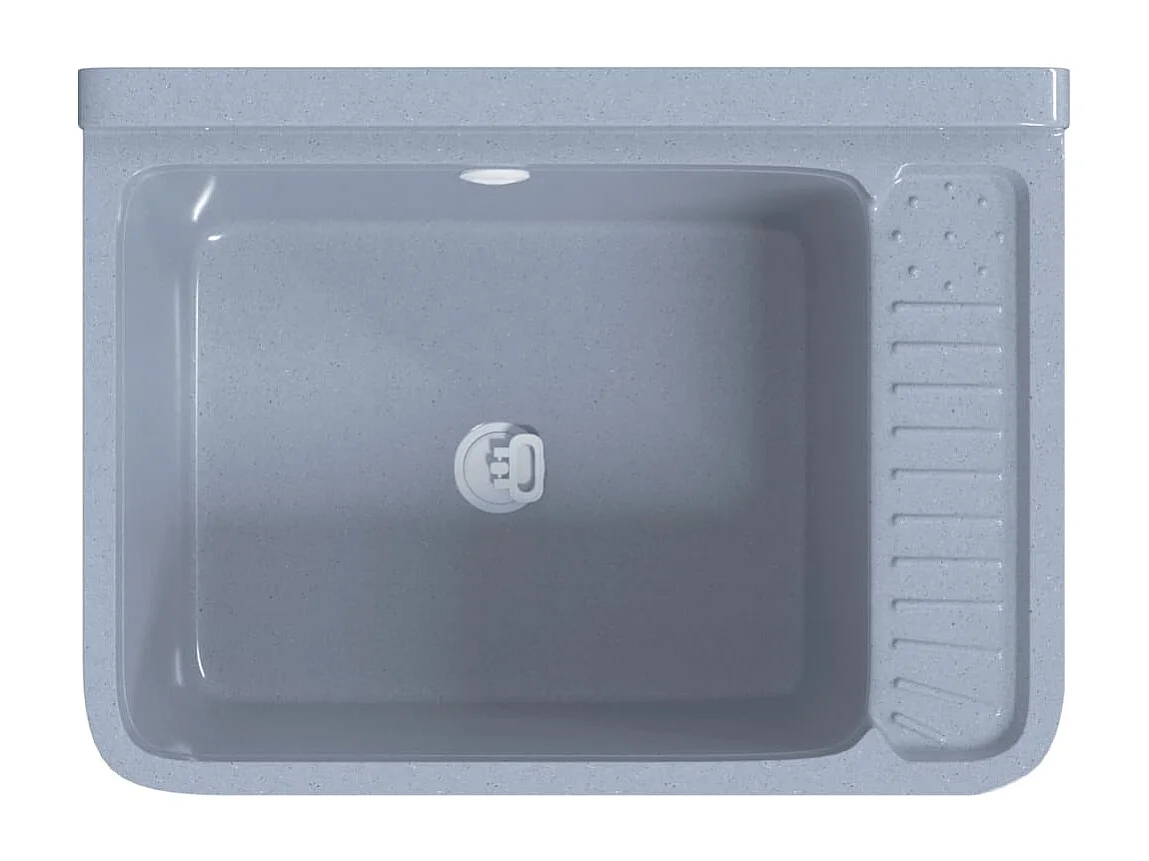 Lavabo pour montage murale gris 50x35x24 cm résine