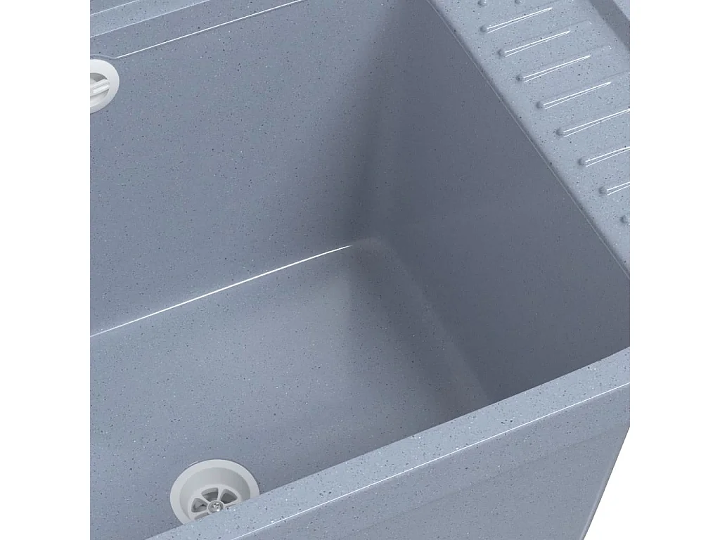 Lavabo pour montage murale gris 50x35x24 cm résine