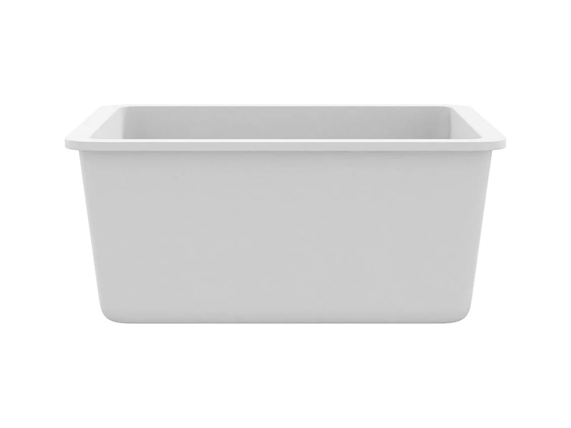 Évier de cuisine Granit Seul lavabo Blanc