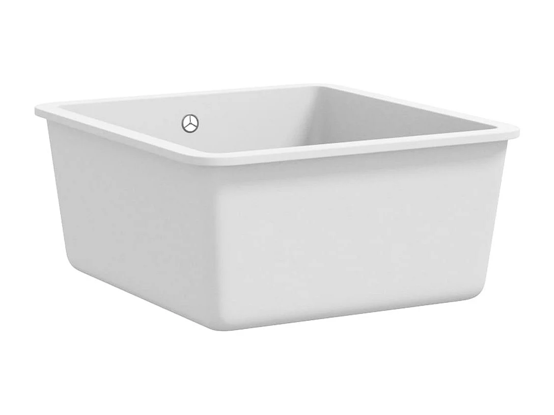 Granieten keukenspoelbak enkele spoelbak wit