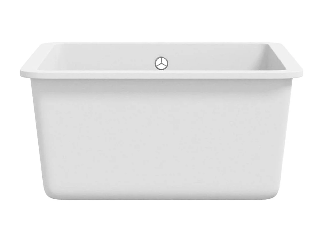 Granieten keukenspoelbak enkele spoelbak wit