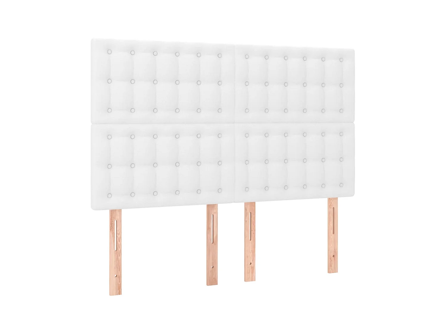 Têtes de lit 4 pcs Blanc 72x5x78/88 cm Similicuir