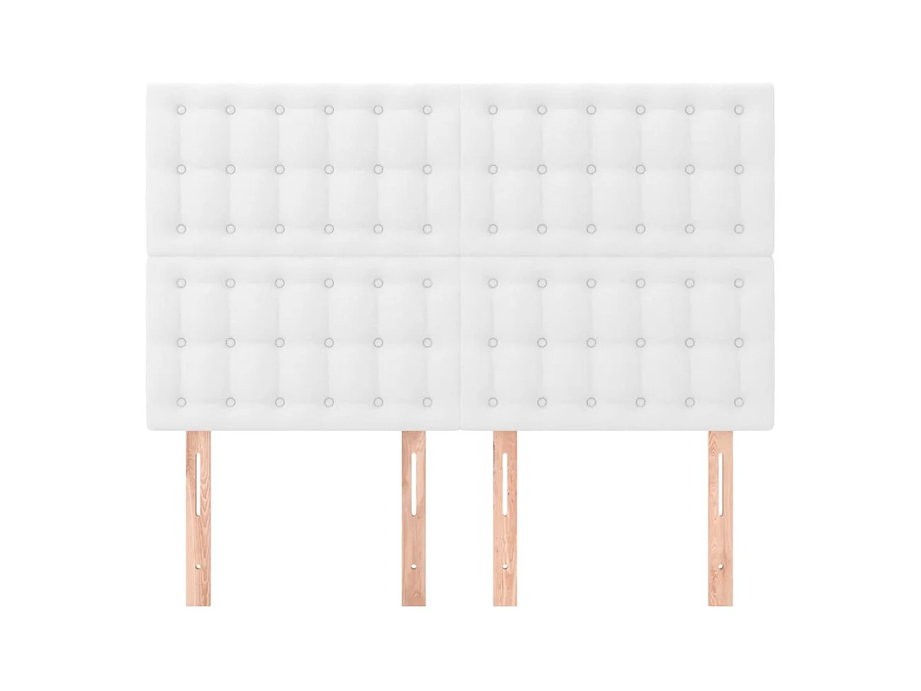 Têtes de lit 4 pcs Blanc 72x5x78/88 cm Similicuir