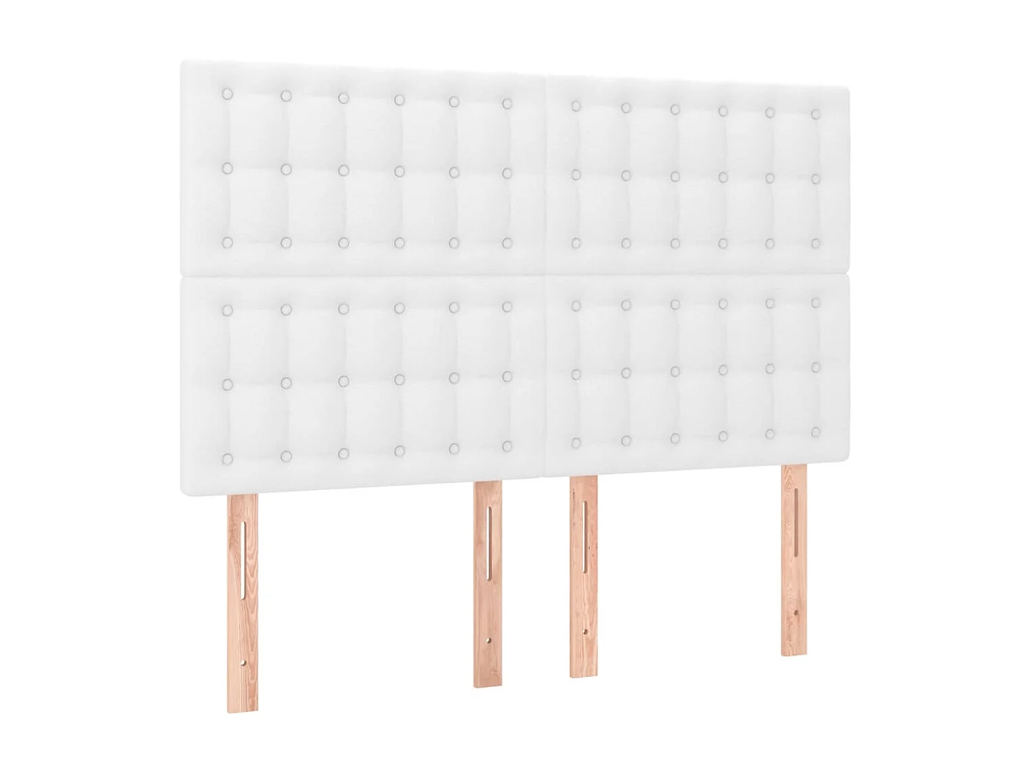 Cabeceros 4 piezas Blanco 72x5x78/88 cm Polipiel
