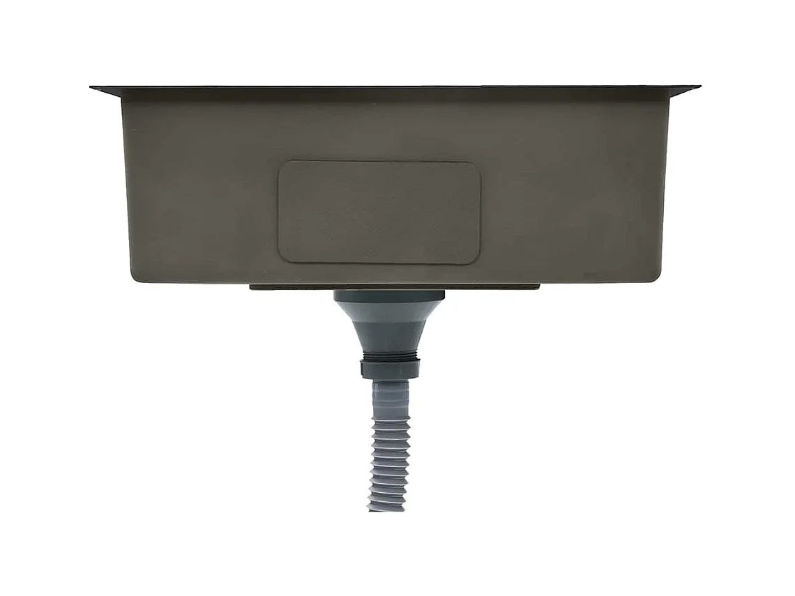 Handgefertigte Küchenspüle aus schwarzem Edelstahl