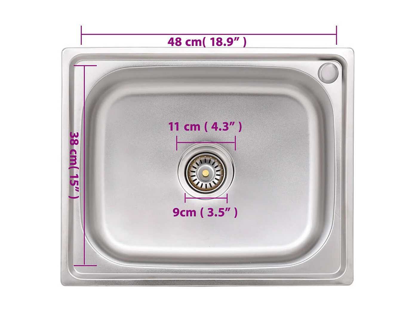 Évier de camping Seul lavabo Acier inoxydable