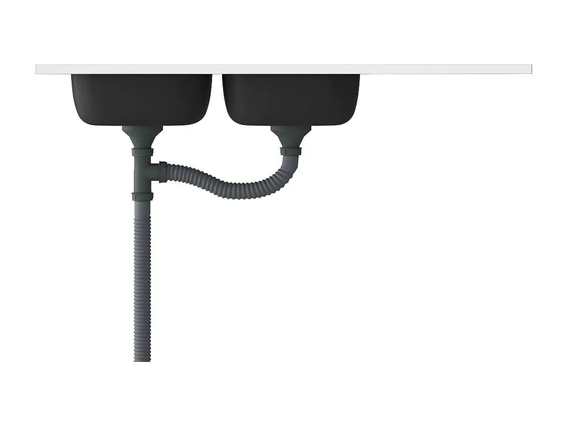 Silber Doppelspüle Küchenspüle 1200x500x155 mm Edelstahl