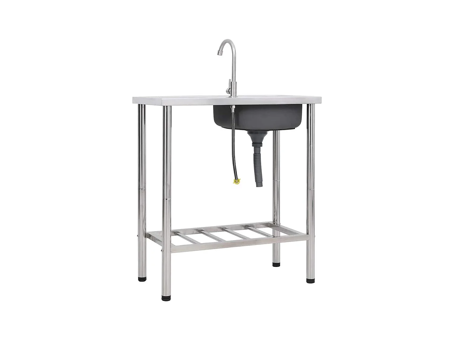 Campingspoelbak Enkele spoelbak met kraan Roestvrij staal