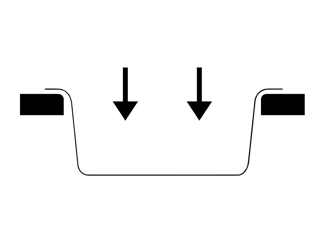 Küchenspüle aus schwarzem Granit und zwei Becken mit Überlaufloch