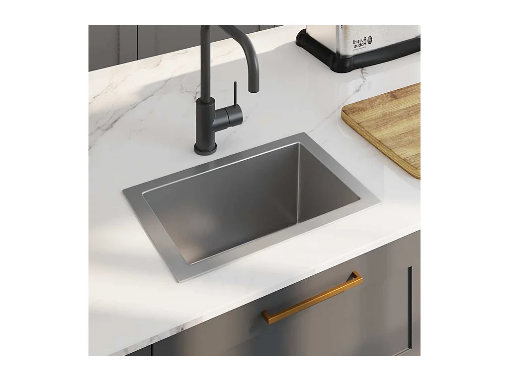 Handgemaakte keukengootsteen roestvrij staal