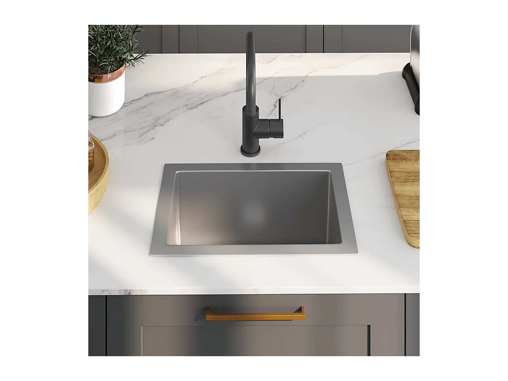 Handgemaakte keukengootsteen roestvrij staal