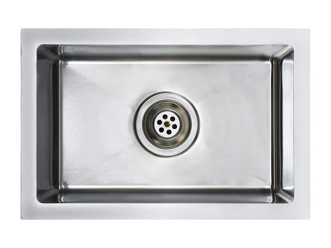 Fregadero de cocina hecho a mano de acero inoxidable