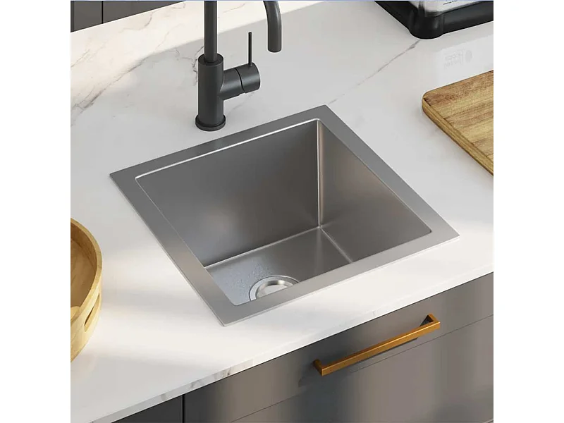 Handgemaakte keukengootsteen roestvrij staal